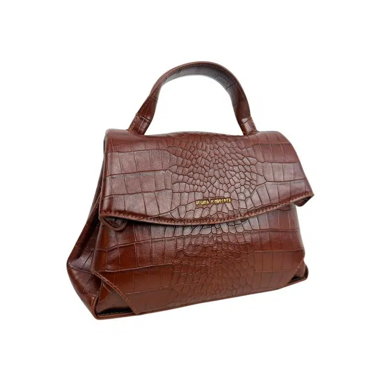 Bolso de Mano Sintético con Diseño Estilo Cocodrilo, Solapa y Cremallera para Mujer - Imagen 7