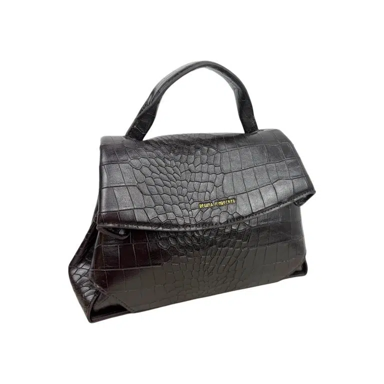 Bolso de Mano Sintético con Diseño Estilo Cocodrilo, Solapa y Cremallera para Mujer - Imagen 5