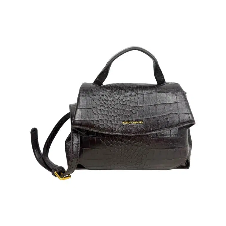 Bolso de Mano Sintético con Diseño Estilo Cocodrilo, Solapa y Cremallera para Mujer - Imagen 9