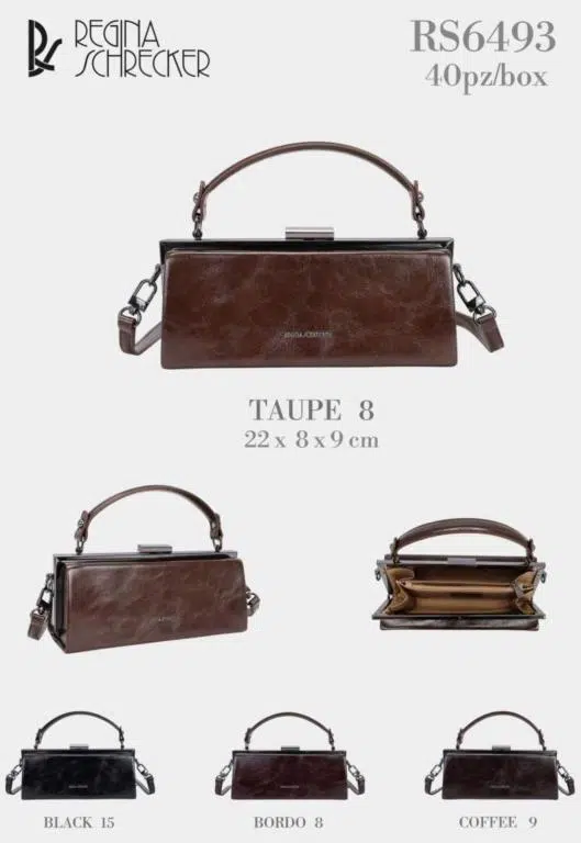 Bolso de Mano Sintético Regina Schrecker con Click y Compartimentos Internos para Mujer - Imagen 7