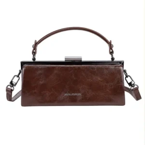 Bolso de Mano Sintético Regina Schrecker con Click y Compartimentos Internos para Mujer