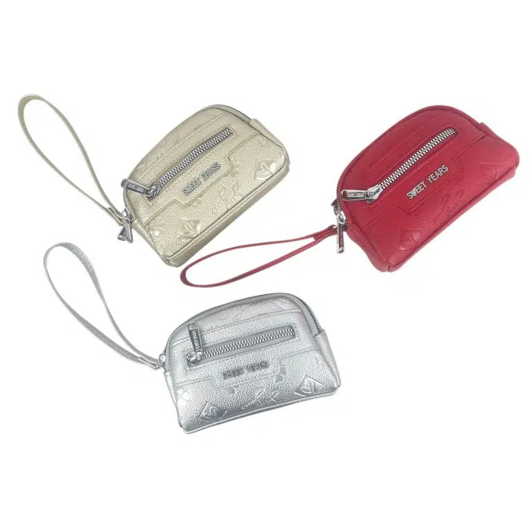 Monedero Sintético y Compacto para Mujer con 2 Compartimentos, Bolsillo Frontal y Asa de Mano - Imagen 4