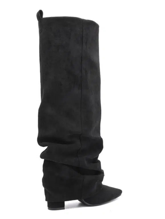 Botas Altas de Mujer con Diseño Fruncido y Punta Afilada - Imagen 7