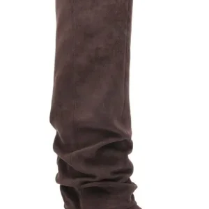 Botas Altas de Mujer con Diseño Fruncido y Punta Afilada