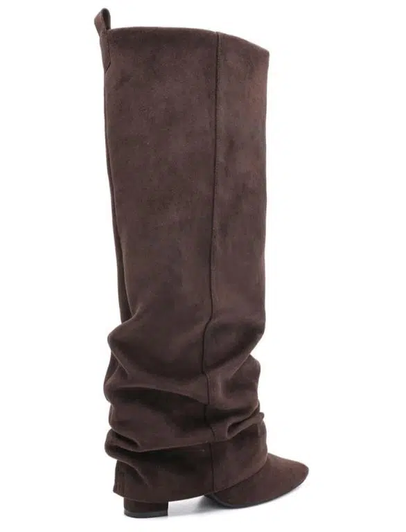 Botas Altas de Mujer con Diseño Fruncido y Punta Afilada - Imagen 6