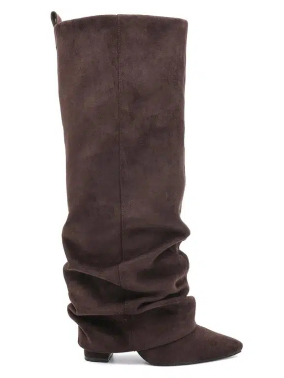 Botas Altas de Mujer con Diseño Fruncido y Punta Afilada - Imagen 4