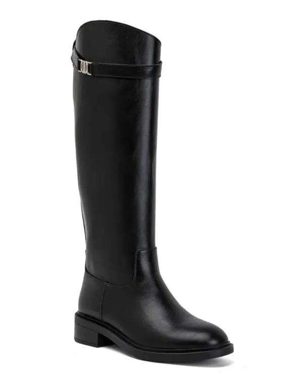 Botas Altas de Elegante Diseño con Correa y Hebilla Decorativa para Mujer - Imagen 4
