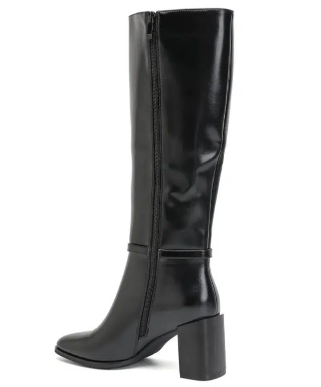 Botas Altas de Mujer con Bloque de Tacón y Bonito Detalle Dorado - Imagen 9