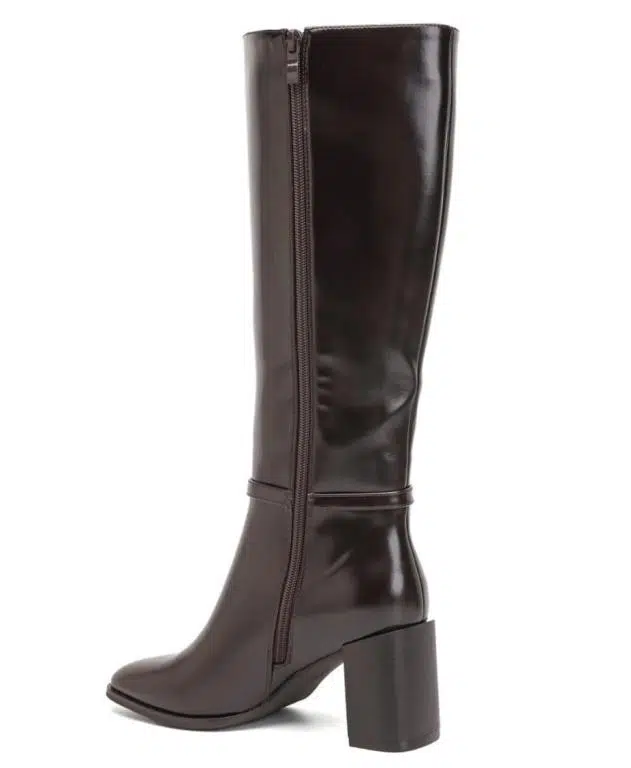 Botas Altas de Mujer con Bloque de Tacón y Bonito Detalle Dorado - Imagen 8