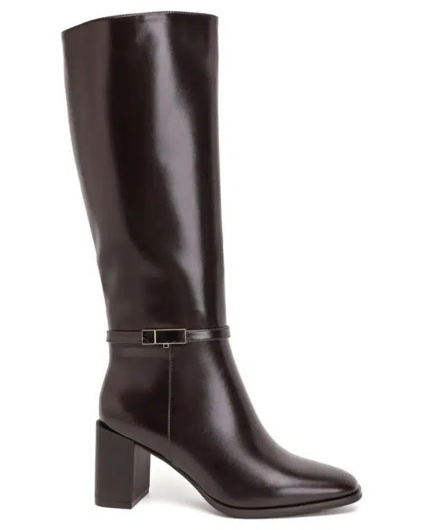Botas Altas de Mujer con Bloque de Tacón y Bonito Detalle Dorado - Imagen 6