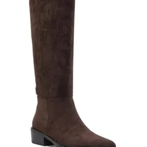 Botas Altas Clásicas para Mujer con Cremallera, Tacón Bajo y Punta Afilada