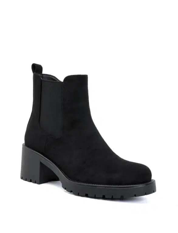 Botines de Mujer con Tacón Grueso, Cremallera y Suela Dentada - Imagen 4