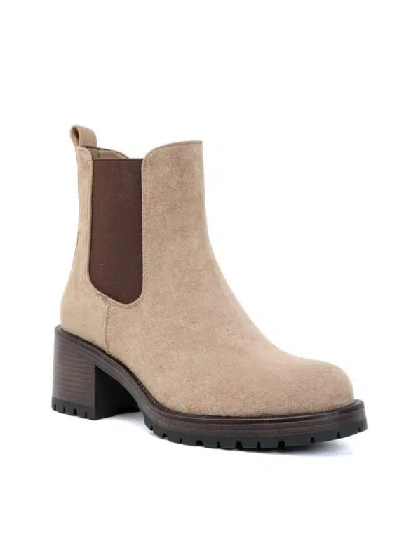 Botines de Mujer con Tacón Grueso, Cremallera y Suela Dentada - Imagen 2