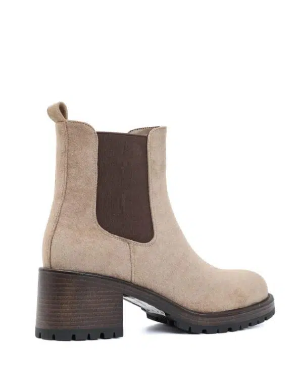 Botines de Mujer con Tacón Grueso, Cremallera y Suela Dentada - Imagen 8