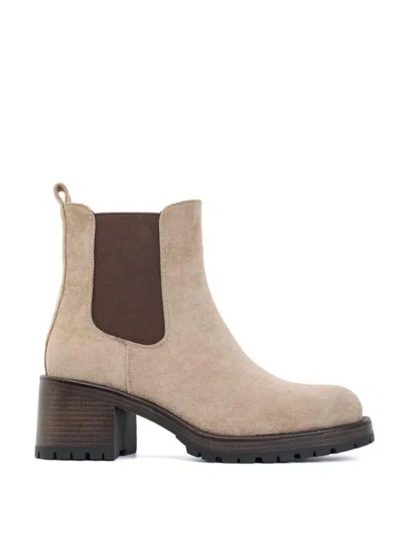 Botines de Mujer con Tacón Grueso, Cremallera y Suela Dentada - Imagen 5