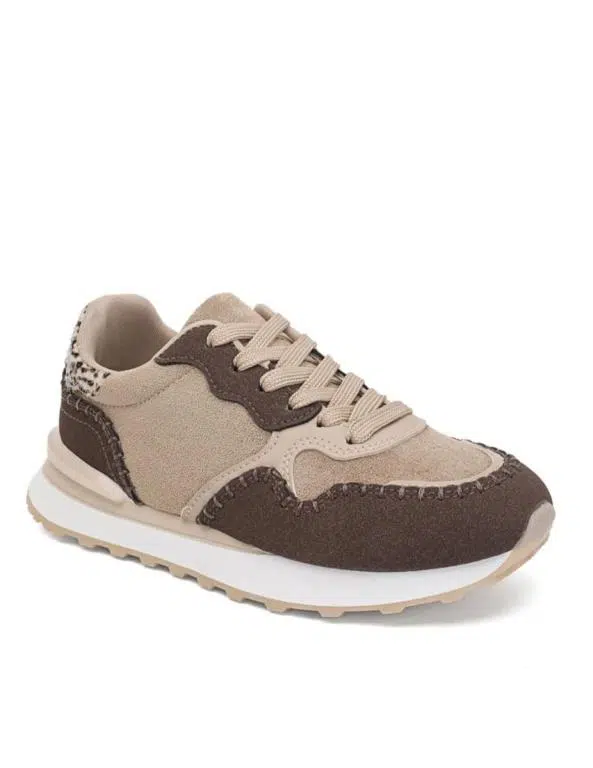 Zapatillas de Mujer con Diseño de Costuras Decorativas, Cordones y Suela Blanca - Imagen 3