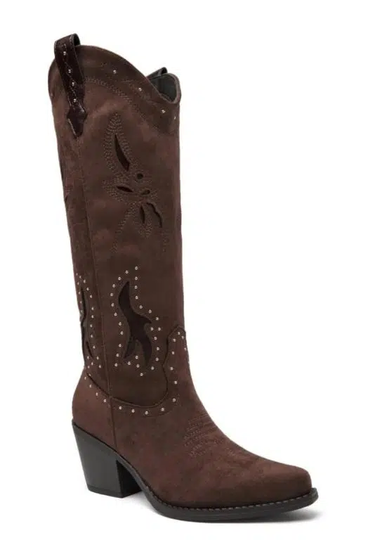 Botas Altas Estilo Cowboy de Mujer con Detalles Bordados y Tachuelas Metálicas - Imagen 6
