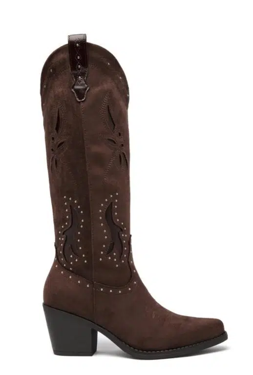 Botas Altas Estilo Cowboy de Mujer con Detalles Bordados y Tachuelas Metálicas - Imagen 8