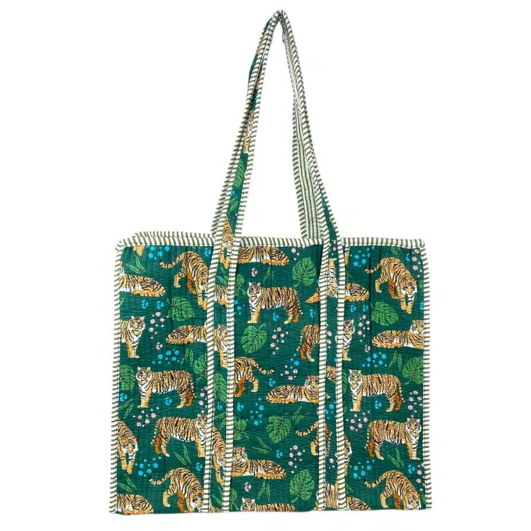 Bolso ToteBag Artesanal de Algodón con Diseño Exclusivo y Cierre de Cremallera Mujer - Imagen 3