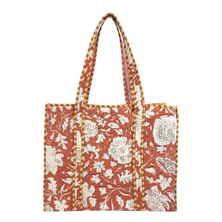 Bolso ToteBag Artesanal de Algodón con Diseño Exclusivo y Cierre de Cremallera Mujer - Imagen 4