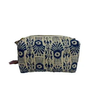 Neceser Pequeño de Algodón Artesanal con Bonito Estampado para Mujer