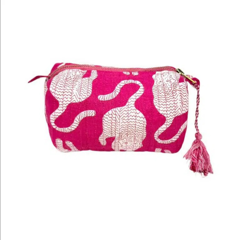Neceser Pequeño de Algodón Artesanal con Bonito Estampado para Mujer - Imagen 8
