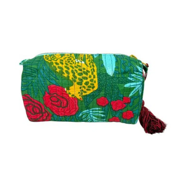 Neceser Pequeño de Algodón Artesanal con Bonito Estampado para Mujer - Imagen 9