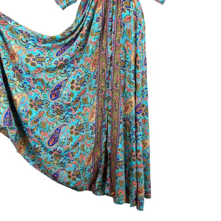 Vestido Artesanal Largo de Seda con Talla Única, Bonitos Colores y Gran Calidad para Mujer - Imagen 8