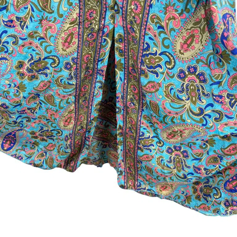 Vestido Artesanal Largo de Seda con Talla Única, Bonitos Colores y Gran Calidad para Mujer - Imagen 9