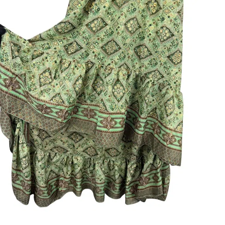 Vestido Largo Artesanal de Seda para Mujer con Cuello en V, Talla Única y Vivos Colores - Imagen 6