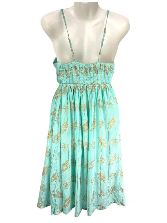 Vestido Ligero Artesanal con Espalda Descubierta, Tirantes, Escote y Talla Única para Mujer - Imagen 3
