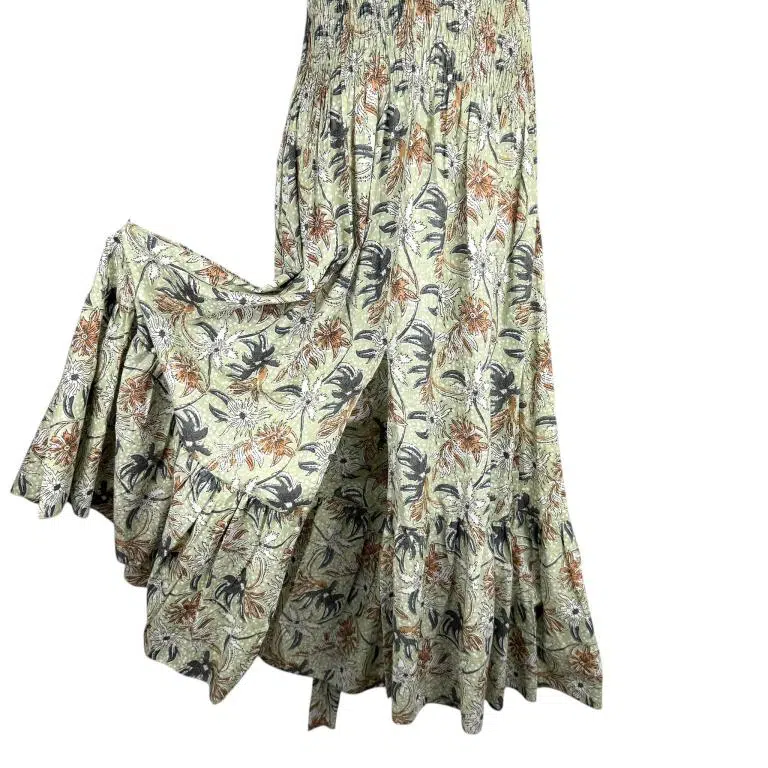 Vestido Largo Artesanal de Seda para Mujer con Cuello en V y Espalda Descubierta - Imagen 8
