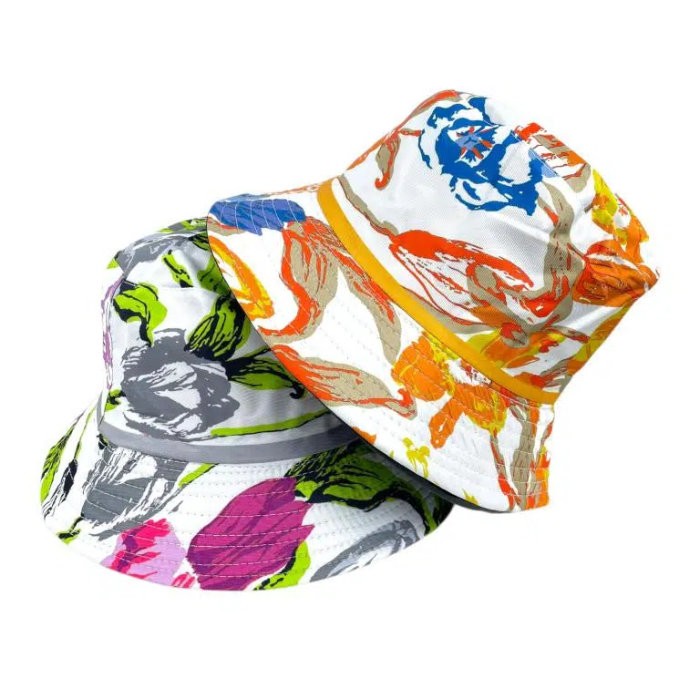 Gorro Bucket Multicolor y Reversible en Viscosa 100% con Bonito Diseño Mujer - Imagen 4