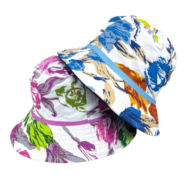 Gorro Bucket Multicolor y Reversible en Viscosa 100% con Bonito Diseño Mujer - Imagen 5