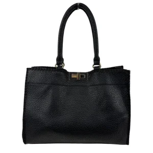 Amplio Bolso Sintético de Mujer con Solapa de Giro y Bolsito Extra con Cremallera