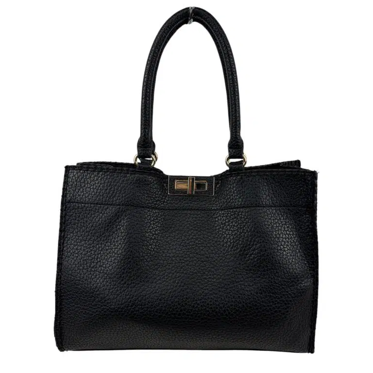 Amplio Bolso Sintético de Mujer con Solapa de Giro y Bolsito Extra con Cremallera