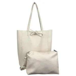 Bolso de Hombro Sintético Universitario con Cremallera + Bolsito Bandolera Interno para Mujer