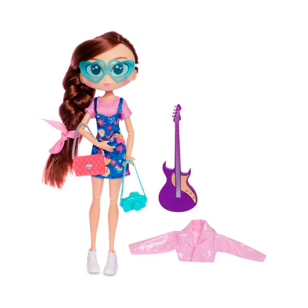 DISTROLLER – Muñeca Distroller Tinga Teen Tokers Chamoy y Amiguis 25 cm con Guitarra y Accesorios Original - Imagen 6