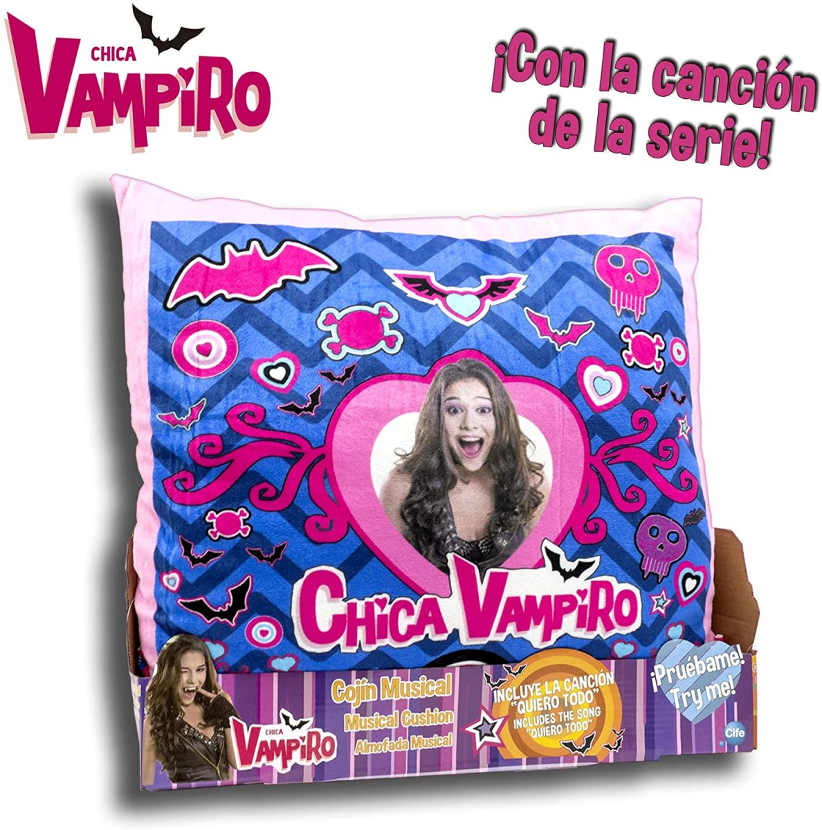 CHICA VAMPIRO – Cojín Musical Chica Vampiro Cife Decorativo - Imagen 3