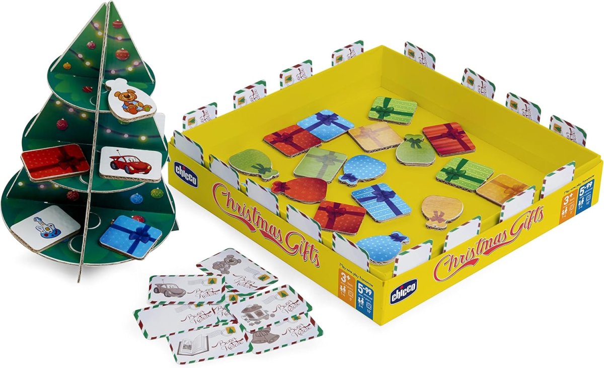 CHICCO – Christmas Gifts Juego de Mesa Navidad Niños Memoria Equilibrio +3 Años - Imagen 4