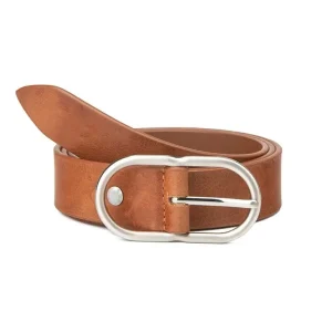 Cinturón Stamp · De Mujer · En Piel Vacuno · Ancho 30mm · Color Negro y Cuero