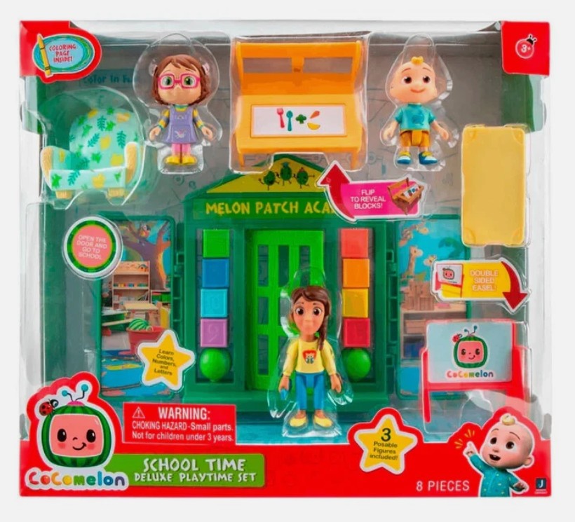 COCOMELON – Vamos al Cole Playset 3 Figuras 8 Piezas Juguete Educativo +3 Años - Imagen 2