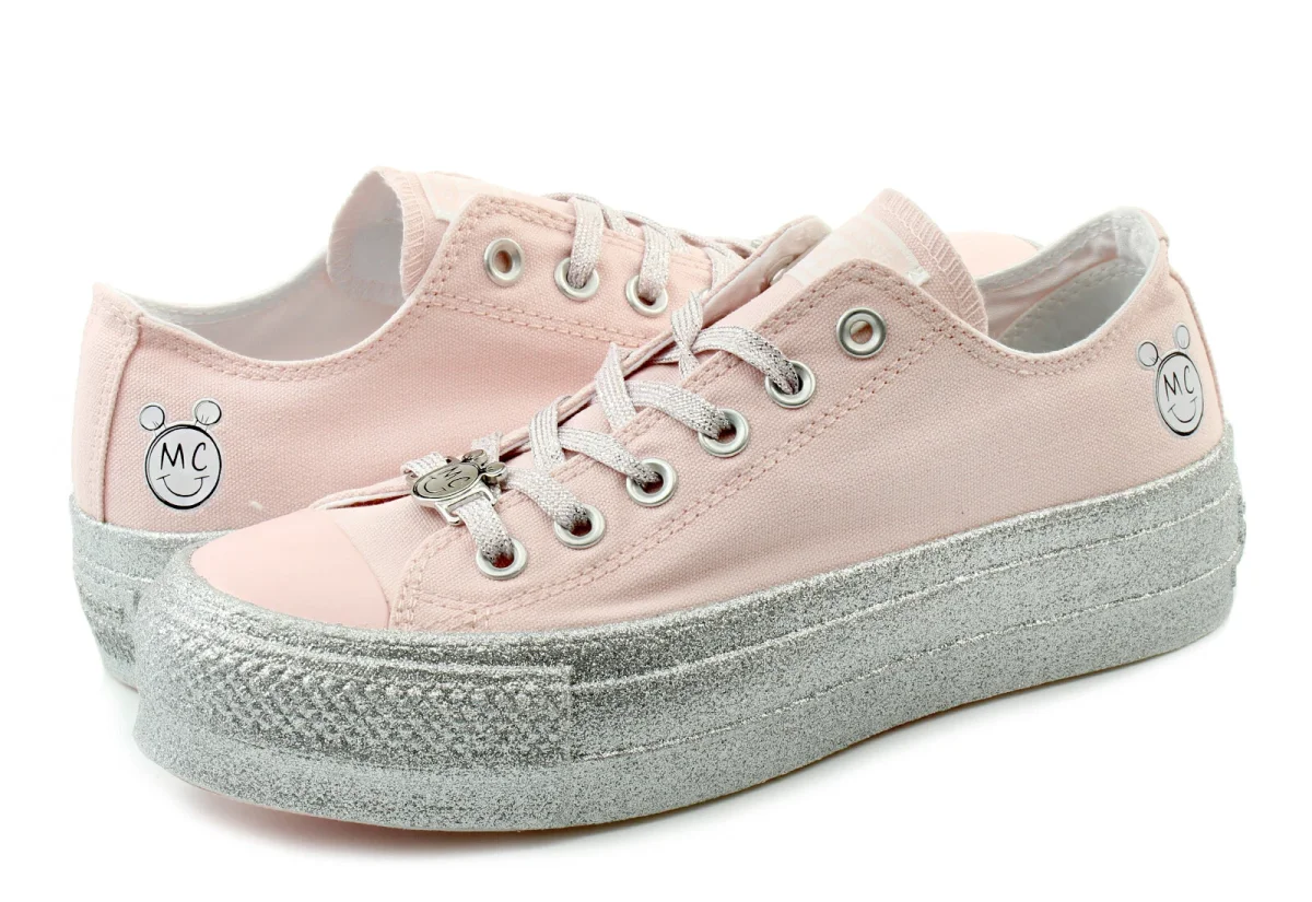 CONVERSE – Zapatillas Converse Chuck Taylor Lift Low Miley Cyrus Rosa Plataforma - Imagen 4