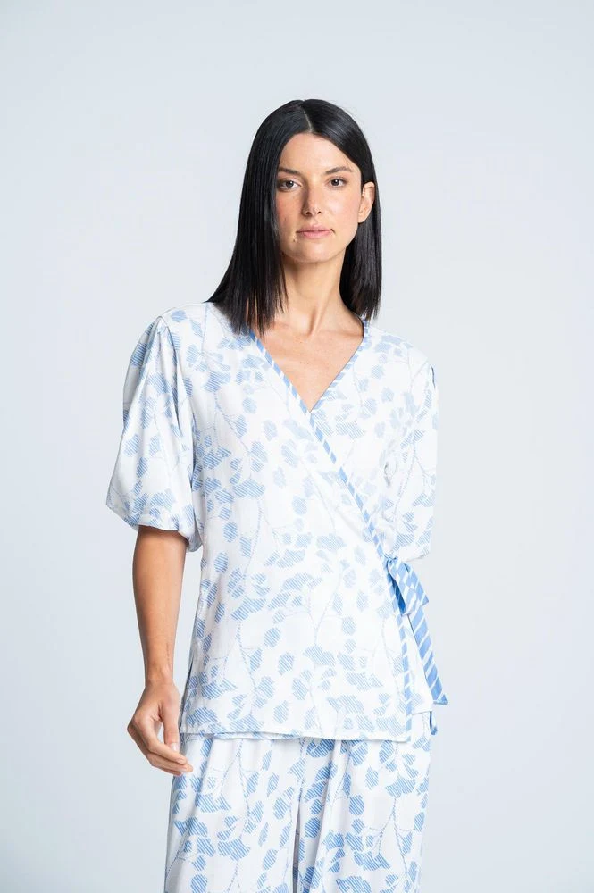 Camisa Pijama Manga Larga Amplia BRONZINI X ISABEL HENAO