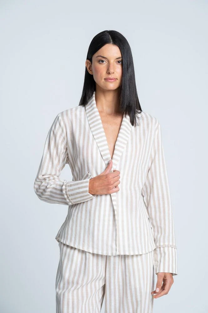 Camisa Pijama Larga Amplia BRONZINI X ISABEL HENAO - Imagen 2