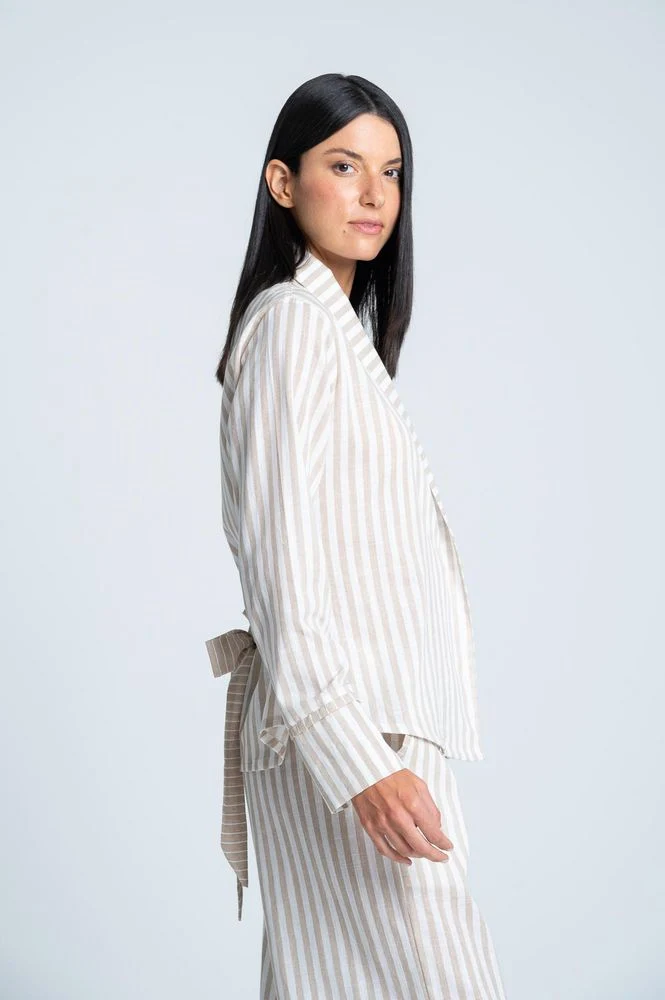 Camisa Pijama Larga Amplia BRONZINI X ISABEL HENAO - Imagen 3