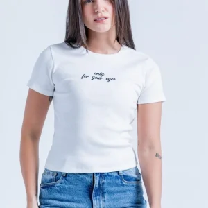 Camiseta Con Bordado Ajustada PEOPLE