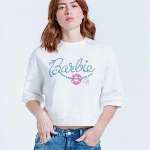 Camiseta Crop Estampada Amplia People Barbie