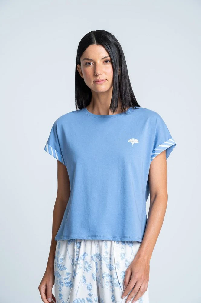 Camiseta Pijama Sisa Regular Fit BRONZINI X ISABEL HENAO - Imagen 2