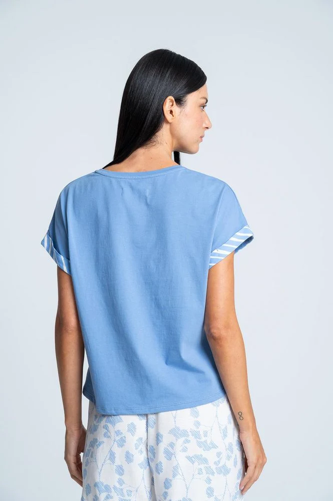Camiseta Pijama Sisa Regular Fit BRONZINI X ISABEL HENAO - Imagen 4